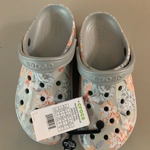 floral crocs